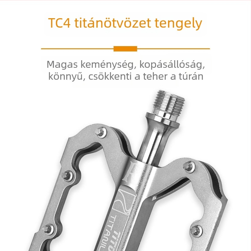 TiTo titánium pedál út- és hegyi kerékpárokhoz – OLD modell, alumínium-titán ötvözet