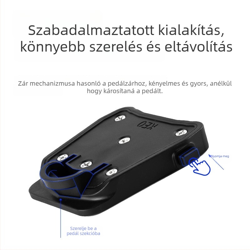 Országúti kerékpár pedál konverter SPD/LOOK-ról lapos pedálra – állítható, modell ppz03, anyag PA6+GF30%
