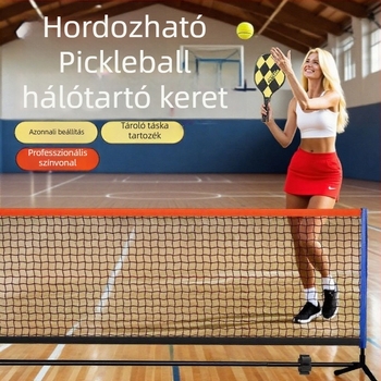 Pickleball háló hordozható állvánnyal, beltéri és kültéri használatra