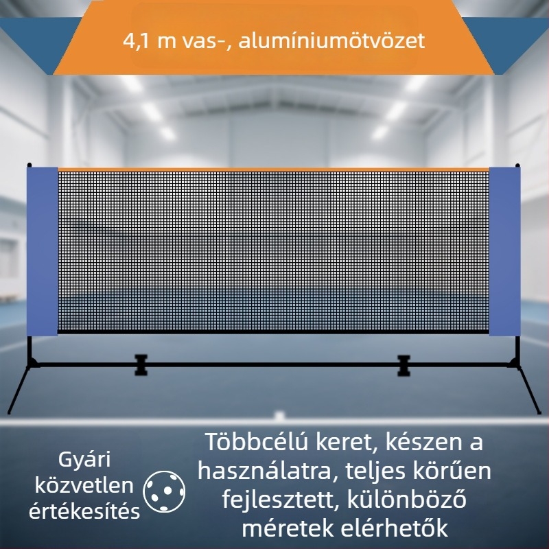 Pickleball háló hordozható állvánnyal, beltéri és kültéri használatra