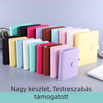 Noteszfüzet mesterséges bőr borítással, ragasztott kötés, 80 g/m² papír, 100 oldal, modell HJ-12