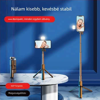Mobiltelefonhoz készült Selfie Stick Tripod forgatható talppal, Youruier ötvözet, távirányítóval, testreszabható