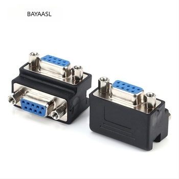 RS-232 DB9 soros port jobb szögű adapter, DB9 férfi– DB9 nő, 9 tű 9 tűre