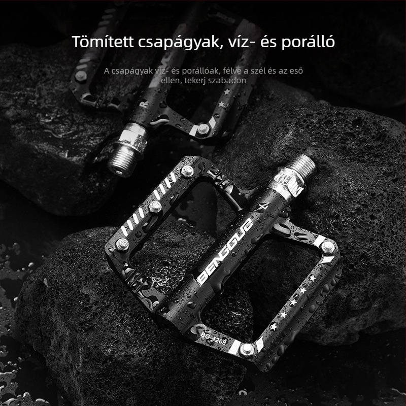 Alumíniumötvözet pedál MTB és országúti kerékpárokhoz, krom-molibden acél tengely