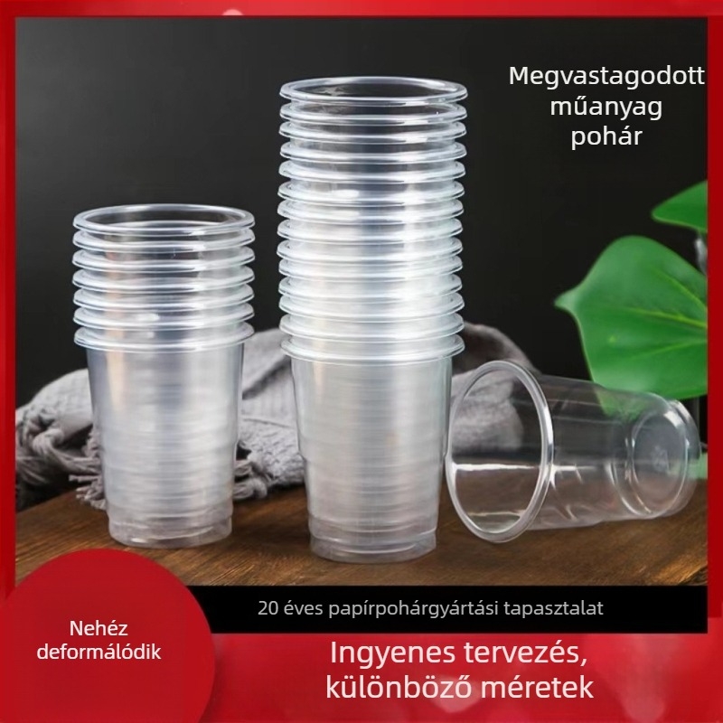 Egyszer használatos PP poharak piknikre, bulikra és kempingezéshez, 220 ml űrtartalom, mikrohullámú sütőben nem használható, 3 éves szavatosság