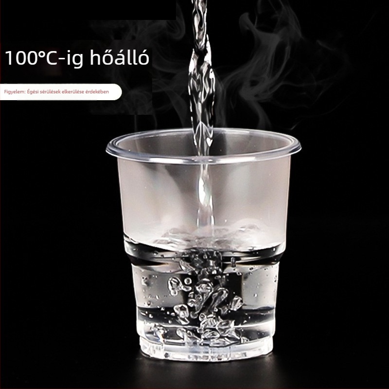 Egyszer használatos PP poharak piknikre, bulikra és kempingezéshez, 220 ml űrtartalom, mikrohullámú sütőben nem használható, 3 éves szavatosság