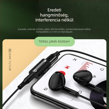 Type-C DAC adapter 2-in-1, hajlított kivitel, 3,5 mm-es fejhallgató-csatlakozóval, digitális-analóg átalakító, zenehallgatás és híváskezelés