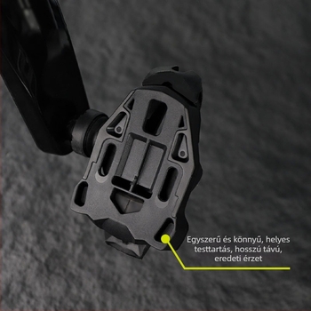 Útikerékpár pedál klipe önzáró mechanizmus, 0°/5° zárólemez, PA+TPU, SUKOU