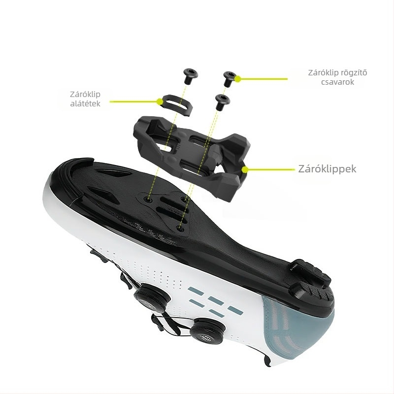 Útikerékpár pedál klipe önzáró mechanizmus, 0°/5° zárólemez, PA+TPU, SUKOU