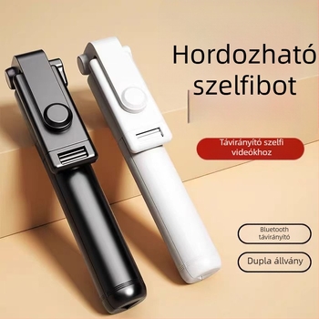 Bluetoothos mobiltelefonos selfie kar, levenhető sminkfénnyel és esernyő-stílusú állvánnyal, hordozható kézi kivitel