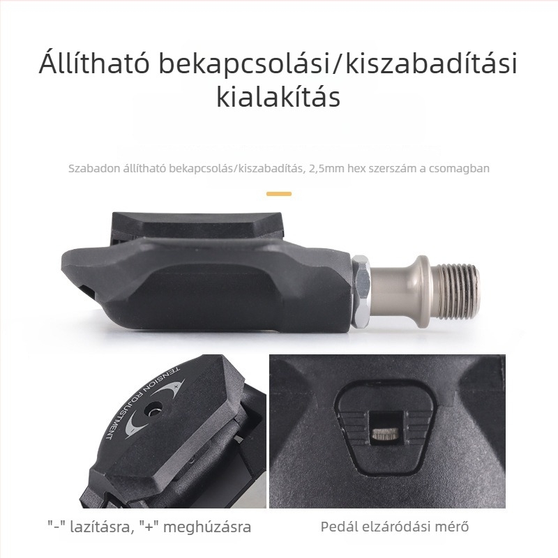 BOLANY PD402 SPD országúti pedálok, nylon testtel és króm-molibdén acél szerkezettel, zárólemezzel