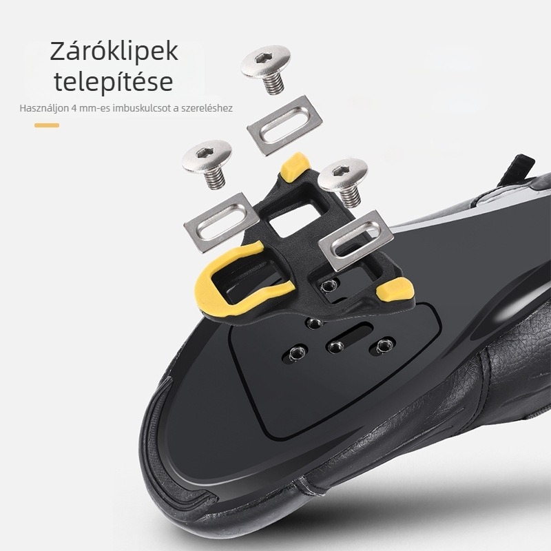 BOLANY PD402 SPD országúti pedálok, nylon testtel és króm-molibdén acél szerkezettel, zárólemezzel