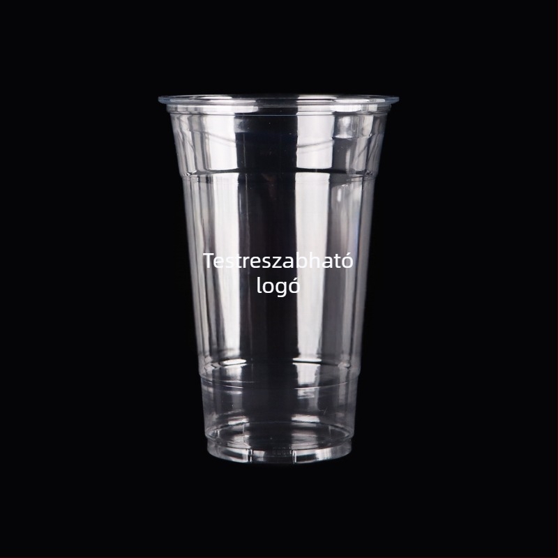 Egyedi, egyszer használatos PET műanyag pohár, 107 mm átmérő, 1000 ml kapacitás, nagy méretű tej-tea és gyümölcs tea pohár, Torch pohár, 32 oz