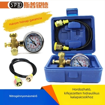 Ronghua Általános Modell Nitrogénnyomásmérő Készlet Hidraulikus Törőkhöz, Kompatibilis a 68/100/135 Kalapácsokkal, Modell General, Típus: Más, Mérési tartomány: 1, Pontosság: 1