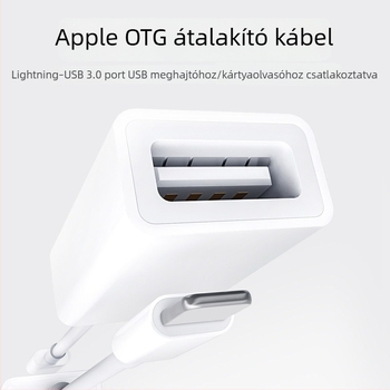 Apple készülékekhez Lightning–USB 3.0 OTG adapter, USB‑memória csatlakozó