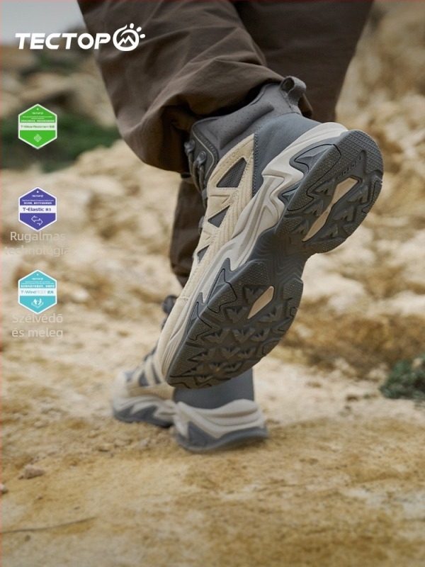 Exploring Férfi téli magas szárú túrabakancs, felső rész: tehén split velúr bőr + textilek + szintetikus bőr; Vibram gumitalp; belső mesh bélés