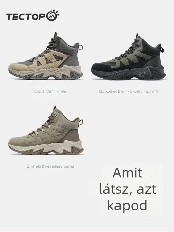 Exploring Férfi téli magas szárú túrabakancs, felső rész: tehén split velúr bőr + textilek + szintetikus bőr; Vibram gumitalp; belső mesh bélés