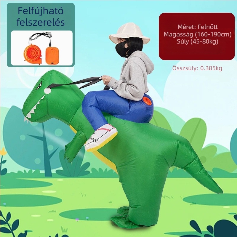 Reds Anime Felfújható dinoszaurusz jelmez gyerekeknek – uniszex, PU bőr, 17 év alattiaknak, anime szerepjátékokhoz