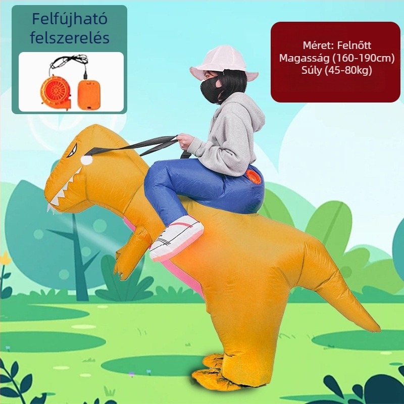 Reds Anime Felfújható dinoszaurusz jelmez gyerekeknek – uniszex, PU bőr, 17 év alattiaknak, anime szerepjátékokhoz