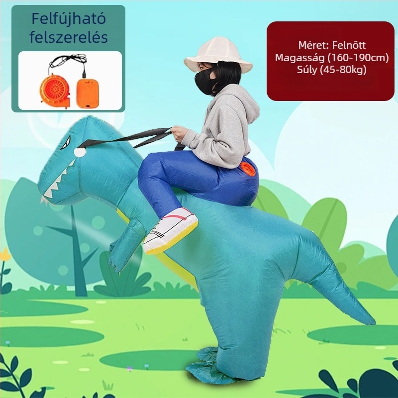 Reds Anime Felfújható dinoszaurusz jelmez gyerekeknek – uniszex, PU bőr, 17 év alattiaknak, anime szerepjátékokhoz