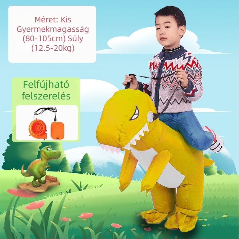 Reds Anime Felfújható dinoszaurusz jelmez gyerekeknek – uniszex, PU bőr, 17 év alattiaknak, anime szerepjátékokhoz