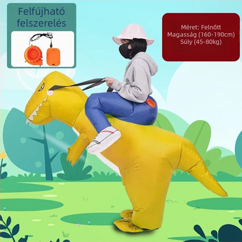 Reds Anime Felfújható dinoszaurusz jelmez gyerekeknek – uniszex, PU bőr, 17 év alattiaknak, anime szerepjátékokhoz