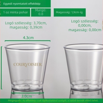 Egyszer használatos PS pohár, kapacitás 100 ml alatt, logó nyomtatás, testreszabott feldolgozás