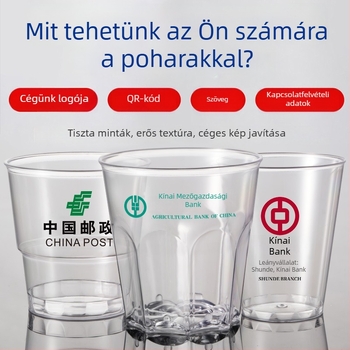 Egyszer használatos PS pohár, kapacitás 100 ml alatt, logó nyomtatás, testreszabott feldolgozás