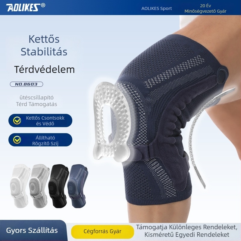 Aolikes térdvédők - Nylon térdvédő, 200 g, futáshoz, kerékpározáshoz, kosárlabdához és röplabdához