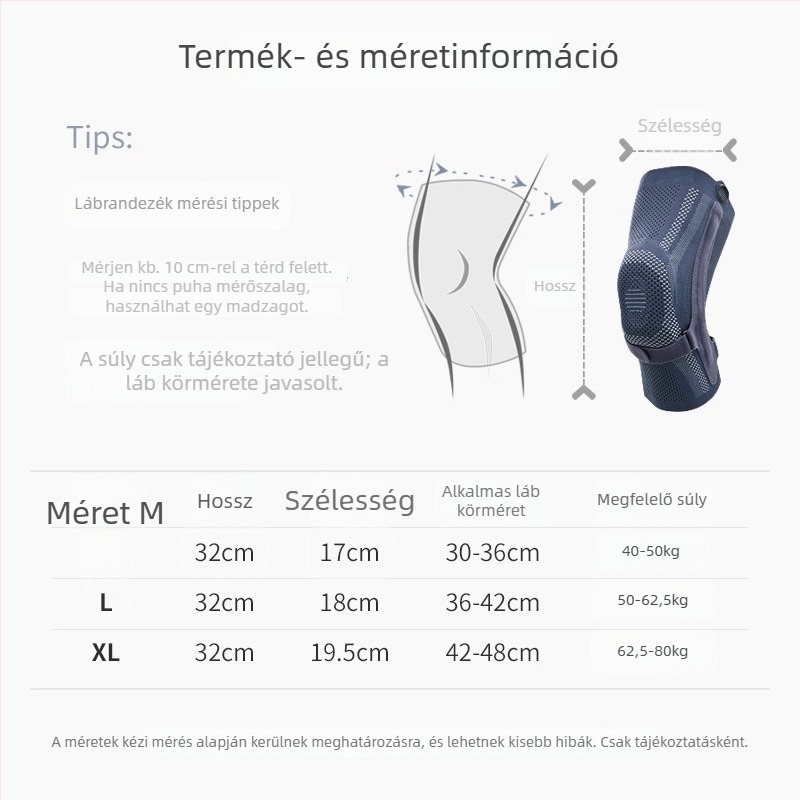 Aolikes térdvédők - Nylon térdvédő, 200 g, futáshoz, kerékpározáshoz, kosárlabdához és röplabdához