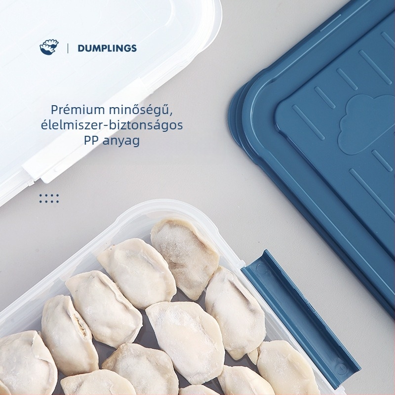 Dumpling Box – többszintes fagyasztó tál, konyhai tároló zárható