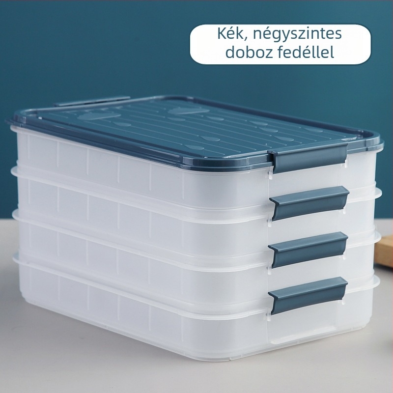 Dumpling Box – többszintes fagyasztó tál, konyhai tároló zárható