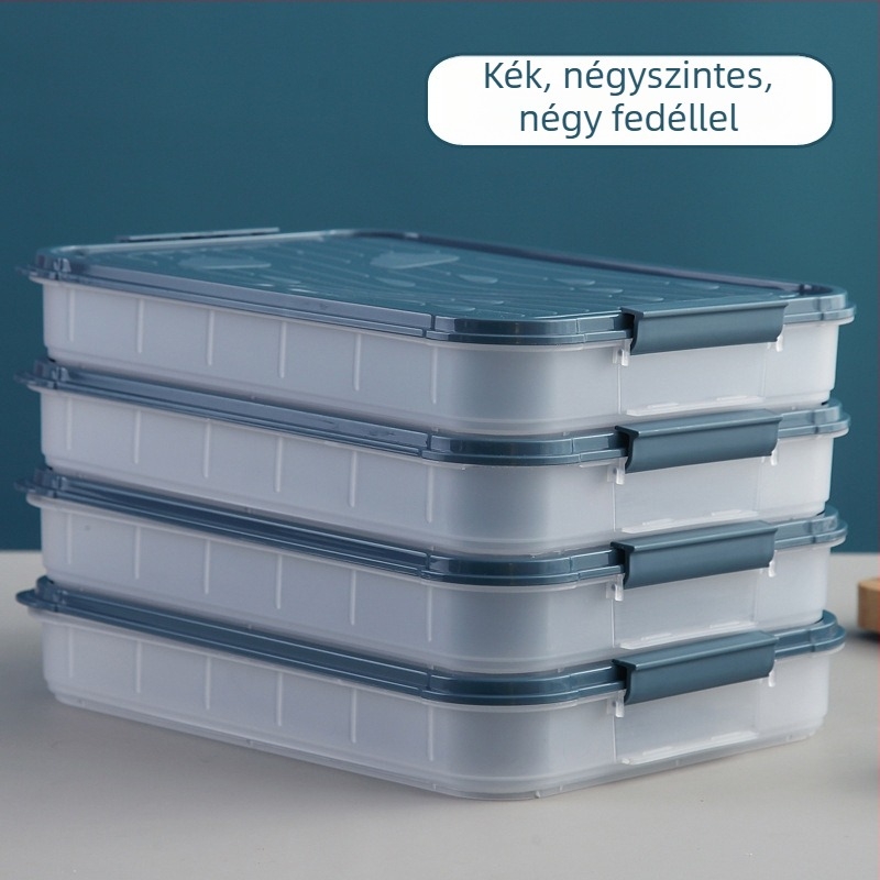 Dumpling Box – többszintes fagyasztó tál, konyhai tároló zárható