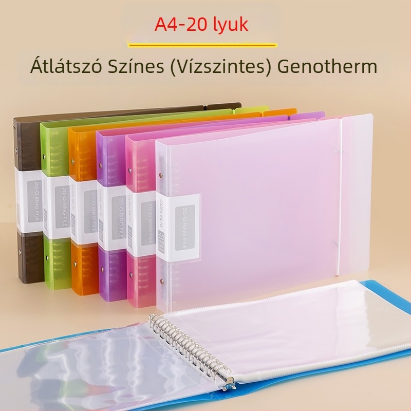 Átlátszó A4-es vízszintes irattartó partitúrák tárolására