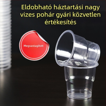 230 ml-es egyszer használatos PP műanyag pohár hideg italokhoz, átlátszó, repülőgépes stílusú pohár tej-tea italokhoz