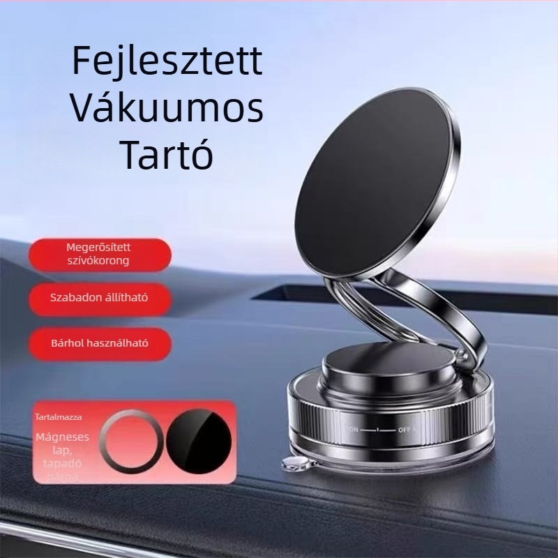 Autótelefon-tartó vákuumos rögzítéssel a műszerfalhoz, univerzális, testreszabható, akkumulátor nélküli.