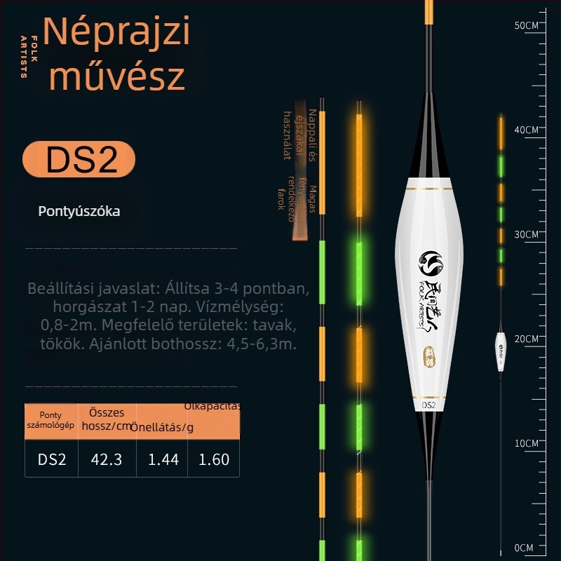 Vertikális sodrású horgászúszó úszó — Márka Folk artist; Anyag Nano; Kategória: Horgász úszók és bóják