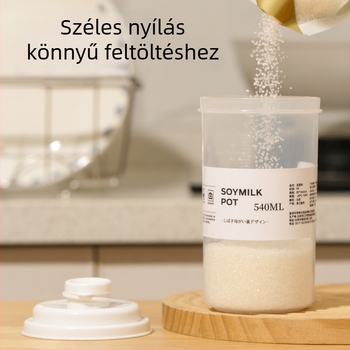 Pu xiang frissesség megőrző tároló, műanyag, kör alakú, 301–500 ml, koreai stílus