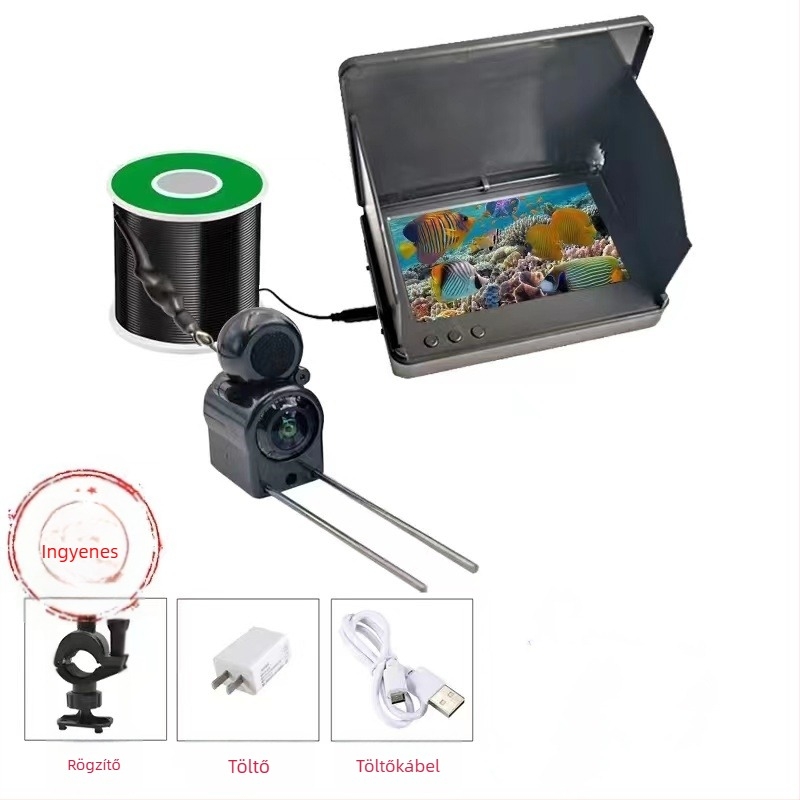 Vízalatti halfigyelő készülék HD kijelzővel, 0.6-30 m mélységtartomány, DC 10-18 V tápegység, modell F965T759579S5J