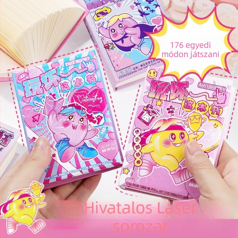 Relaxációs jegyzetfüzet, 176 oldal, ragasztott kötés, papírborító, kawaii japán/koreai stílus