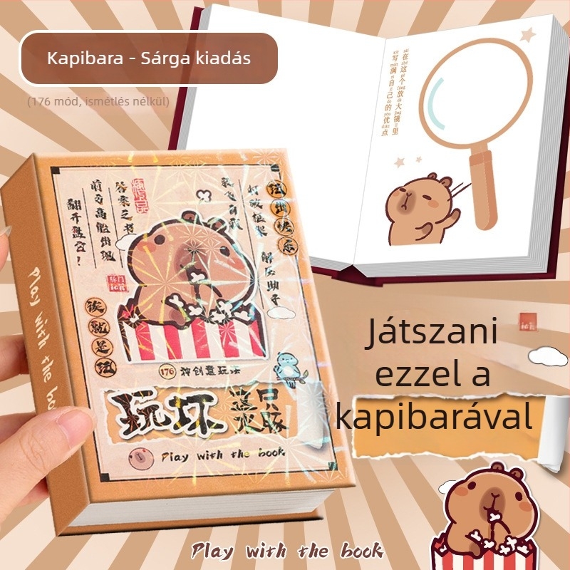 Relaxációs jegyzetfüzet, 176 oldal, ragasztott kötés, papírborító, kawaii japán/koreai stílus