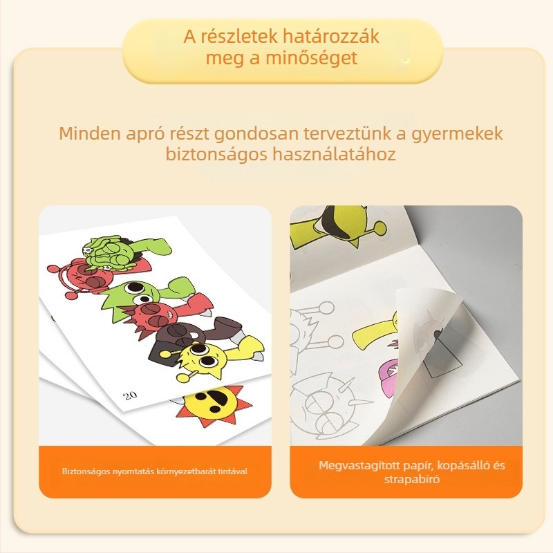 Ritmusdoboz Színező és Nyomkövető Könyv Gyerekeknek — Think about it, Papír, Korai Oktatás