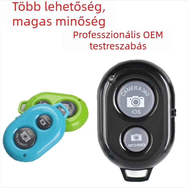 Selfiecom Bluetooth Selfie-irányító Android és iOS-hez, ABS anyag, Bluetooth 4.2, 10 g
