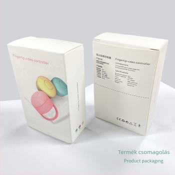 Fingertip Bluetooth ujjgyűrű Selfie-vezérlő Like gombbal és oldalváltóval — Modell Fingertip Praise 01, Bluetooth 5.0, ABS silica gel, kb. 4 g