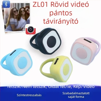 Fingertip Bluetooth ujjgyűrű Selfie-vezérlő Like gombbal és oldalváltóval — Modell Fingertip Praise 01, Bluetooth 5.0, ABS silica gel, kb. 4 g