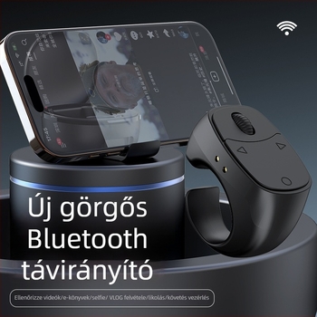 TikTokhoz tervezett telefon-gombás távirányító - Bluetooth 5.3, ABS anyag, modell Jx12, 57 g, zoom és selfie, töltőtok