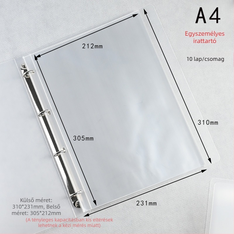 Morning Real 70 matt A4-es 6‑lyukú binder, PP kemény borító, A5 jegyzetfüzet, átlátszó PP tároló táska