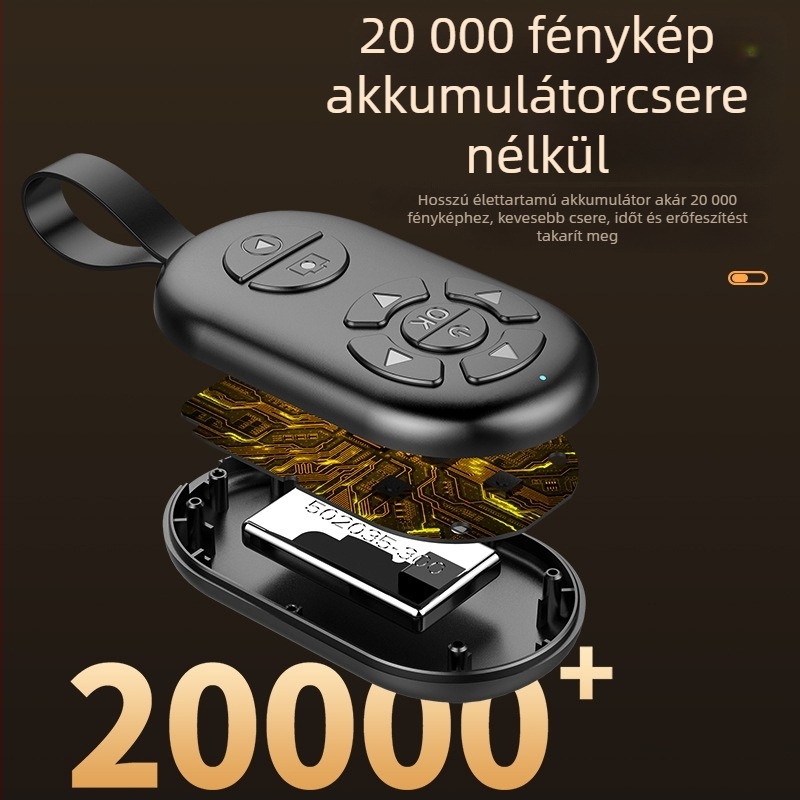 Bluetoothos telefonkamerához tartozó távirányító – Modell G9, Bluetooth 4.0, ABS anyag, 50 g, Megjelenés 2024
