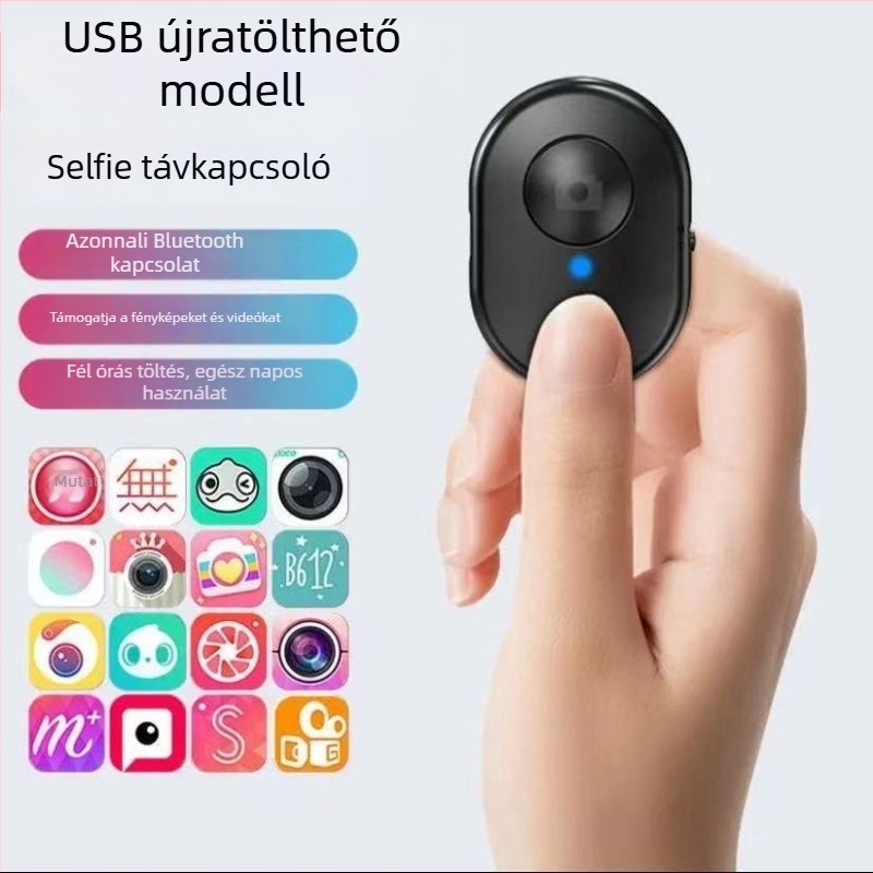 Selfie távvezérlő okostelefonhoz S58, Bluetooth 4.0, ABS anyag, 0,015 kg