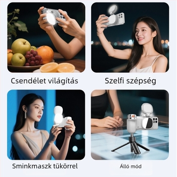 Reflect K02s Mágneses Bluetooth Selfie Pálca 3-in-1 Asztali Tartóval (ABS, 150 g, Bluetooth 5.0)